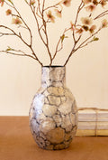 Spun Bamboo Vase with Capiz Shell Detail #7