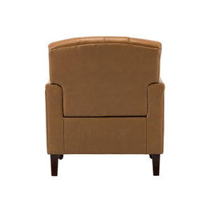 Elijah Genuine Leather Armchair in Camel