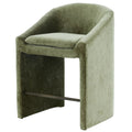 Kagan Chenille Counter Stool in Olive