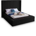 Jocasta Velvet Upholstered King Bed (3 Boxes)