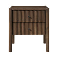 Jordana 18.5" Walnut Solid Wood Nightstand