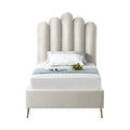Lambert Velvet Upholstered Twin Bed