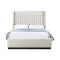 Lausanne Linen Textured Fabric Upholstered Full Bed