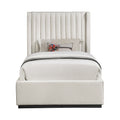 Lausanne Linen Textured Fabric Upholstered Twin Bed
