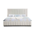 Lecce Linen Textured Fabric Upholstered King Bed