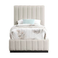 Lecce Linen Textured Fabric Upholstered Twin Bed