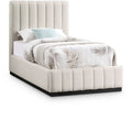 Lecce Linen Textured Fabric Upholstered Twin Bed