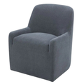 Maisie Rolling Dining Chair in Slate Blue