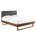 Bridgette Wood King Platform Bed With Angular Frame