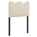 Athena Striped Fabric Upholstered Twin Size Headboard