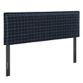 Camille Checkered Linen Blend Full Size Headboard