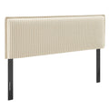 Camille Striped Linen Blend Queen Size Headboard