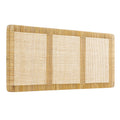 Sandy Wall Mounted Wood and Rattan Full Size Headboard