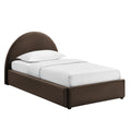 Resort Twin Arched Performance Velvet Storage Platform Bed Frame