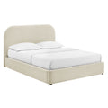 Keynote Full Fabric Upholstered Storage Platform Bed Frame