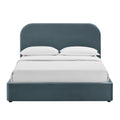 Keynote King Performance Velvet Storage Platform Bed Frame