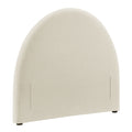 Resort Twin Size Upholstered Fabric Arched Headboard