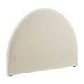 Resort King Size Upholstered Fabric Arched Headboard