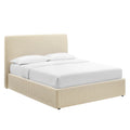 Pemberly Striped Fabric Slipcovered Queen Size Storage Bed