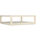 Cascade Square Cocktail Table with Tempered & Mirrored Shelf