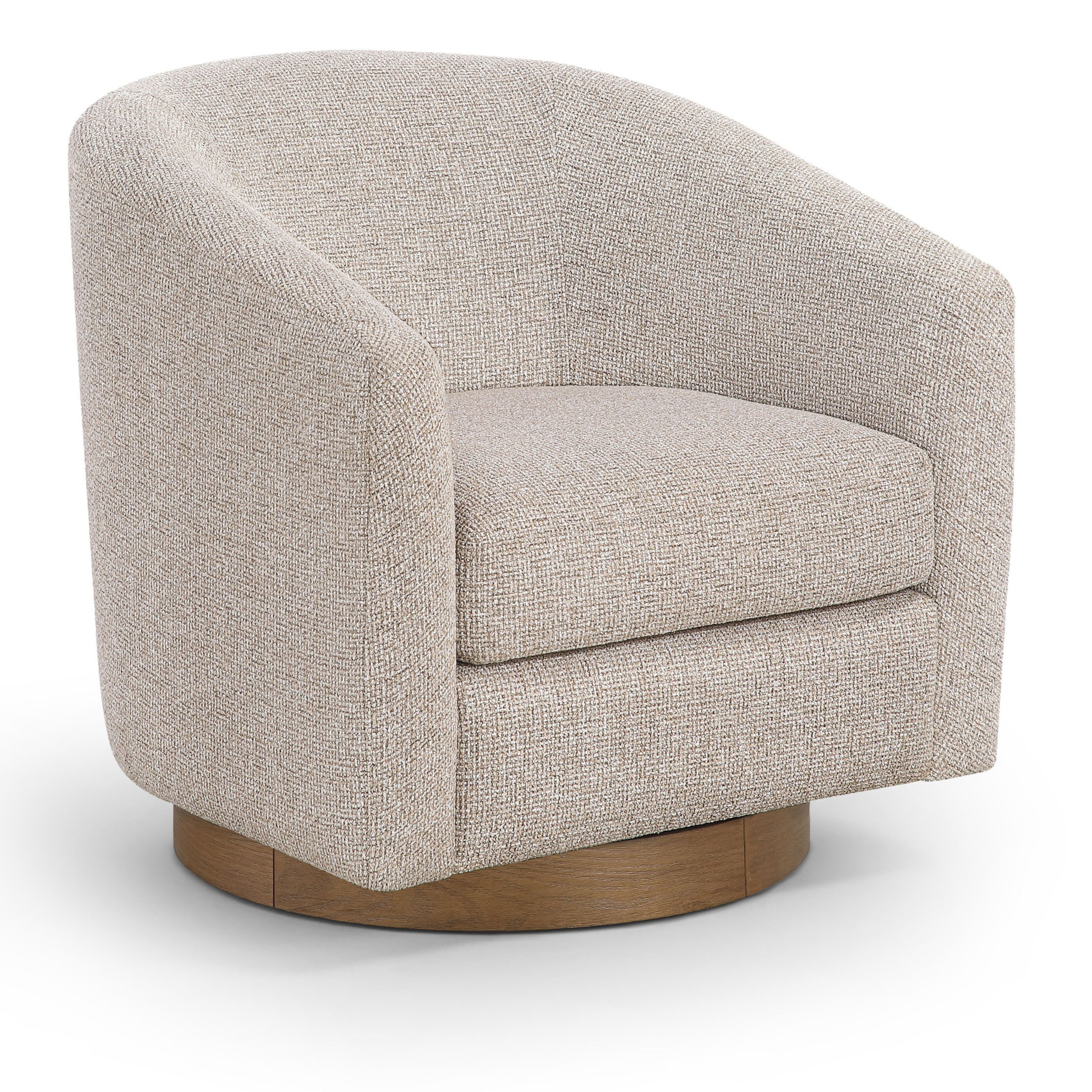 Manarola Performance Fabric Upholstered Swivel Accent Chair