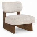 Ventana Linen Textured Fabric Upholstered Accent Chair