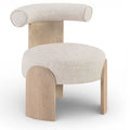 Carlotta Linen Textured Fabric Upholstered Accent Chair