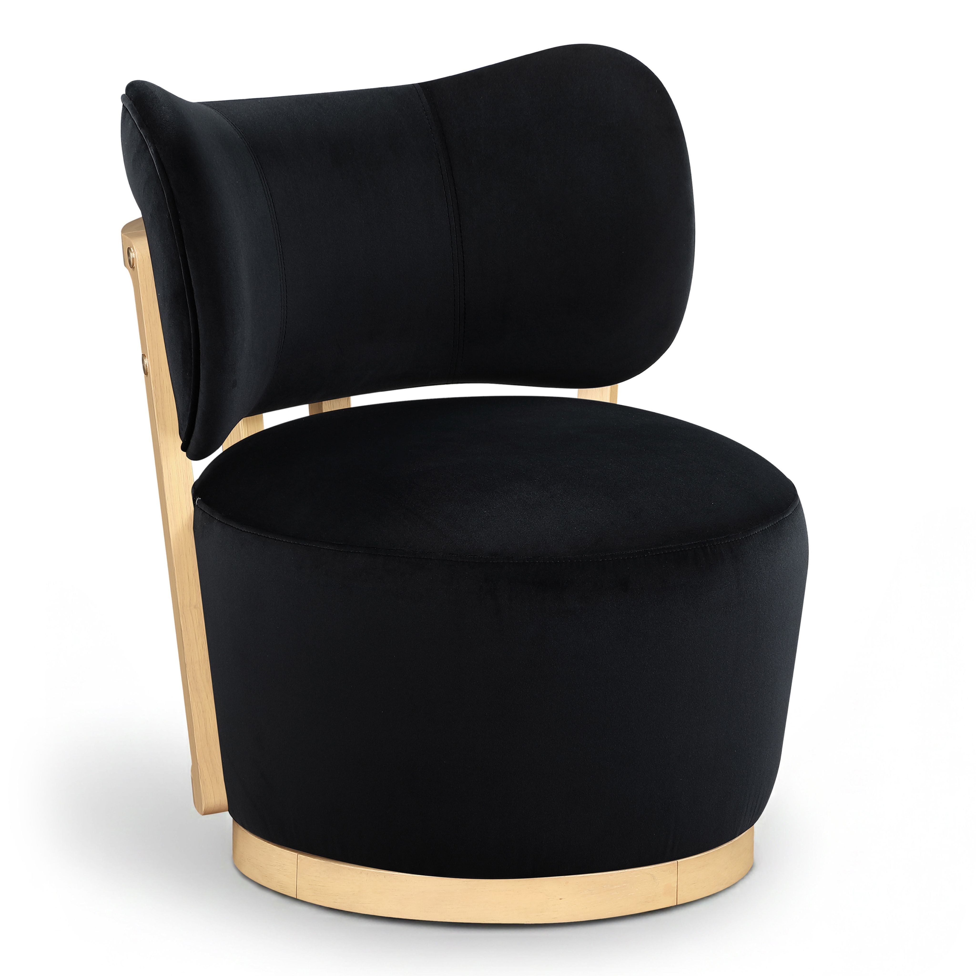 Emilia Velvet Upholstered Swivel Accent Chair