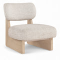 Ventana Linen Textured Fabric Upholstered Accent Chair