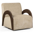 Merrit Chenille Fabric Upholstered Swivel Accent Chair