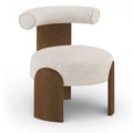 Carlotta Linen Textured Fabric Upholstered Accent Chair