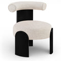 Carlotta Linen Textured Fabric Upholstered Accent Chair