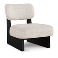 Ventana Linen Textured Fabric Upholstered Accent Chair