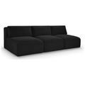 Rovigo 93" Corduroy Performance Fabric Upholstered 3 pc. Armless Modular Sofa
