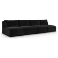 Rovigo 124" Corduroy Performance Fabric Upholstered 4 pc. Armless Modular Sofa