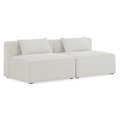 Demetria 72" Fabric Upholstered 2pc. Armless Modular Sofa