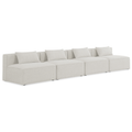 Demetria 144" Fabric Upholstered 4pc. Armless Modular Sofa