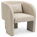 Rosaria Weaved Fabric Upholstered Accent Chair