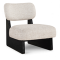Ventana Linen Textured Fabric Upholstered Accent Chair