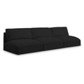 Elsie 114" Fabric Upholstered 3pc. Armless Modular Sofa