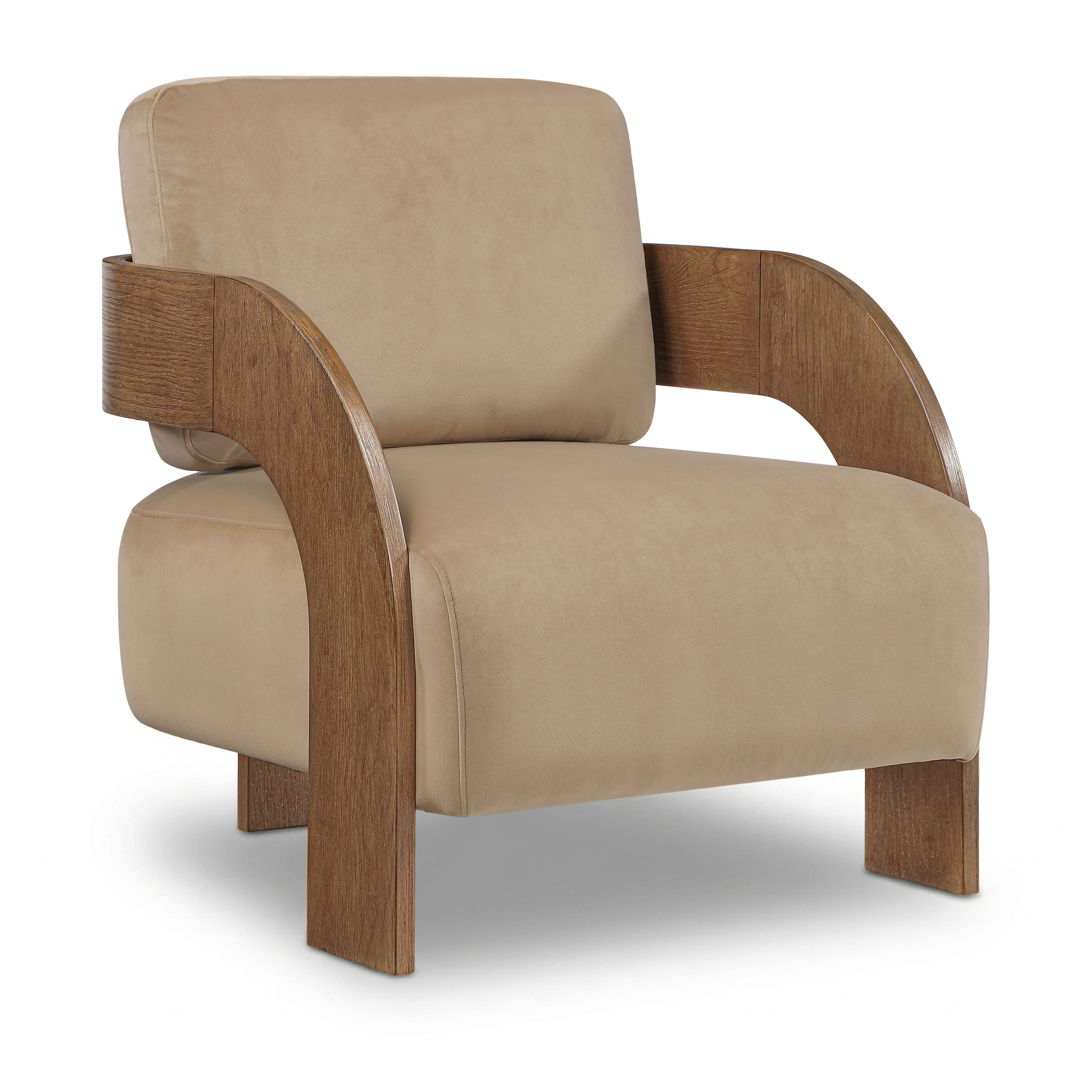 Claudette Velvet Performance Fabric Upholstered Accent Chair