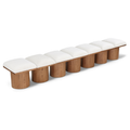 Ornella Cream Boucle Fabric Upholstered 7pc. Modular Bench - 7A