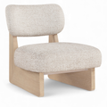 Ventana Linen Textured Fabric Upholstered Accent Chair