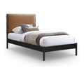 Adelaide Vegan Leather Upholstered Twin Bed (3 Boxes)