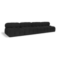 Anastasia 136" Boucle Fabric Upholstered 4pc. Armless Modular Sofa