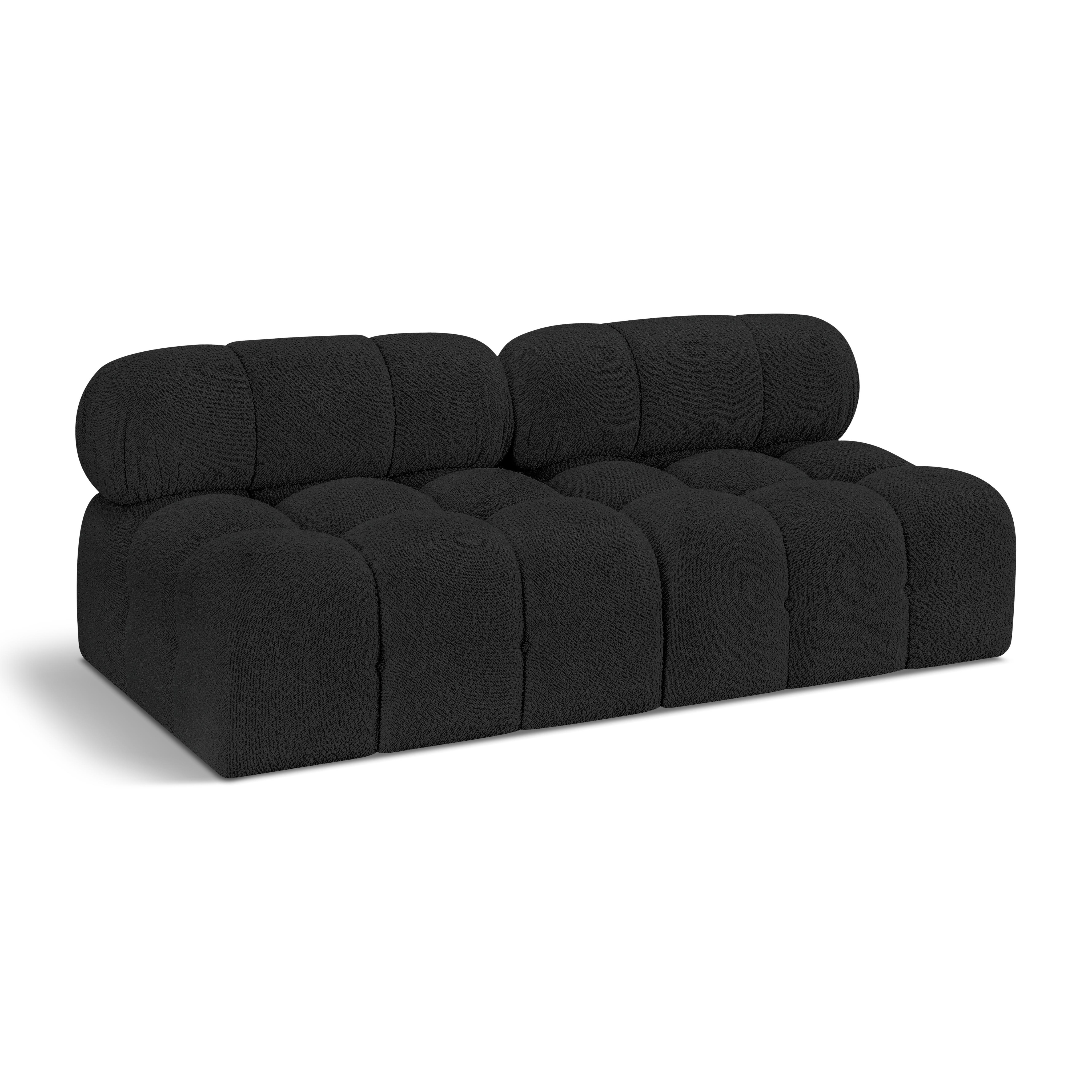 Anastasia 68" Boucle Fabric Upholstered 2pc. Armless Modular Loveseat
