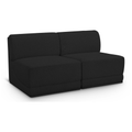 Neville 60" Boucle Fabric Upholstered 2pc. Armless Modular Loveseat