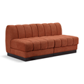Philippa 64" Chenille Fabric Upholstered 2pc. Armless Modular Loveseat