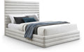 Ludovica Linen Textured Fabric Upholstered Queen Bed (3 Boxes)