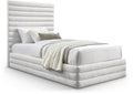 Ludovica Linen Textured Fabric Upholstered Twin Bed (3 Boxes)
